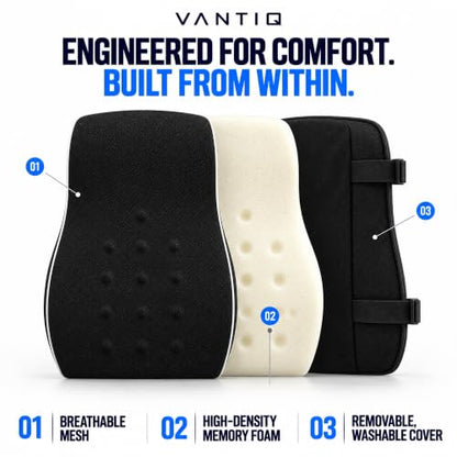 Ergonomic Lumbar Support Pillow for Office Chair Car Seat Gaming Seat Memory Foam