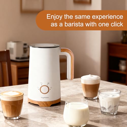 Electric Milk Frother and Steamer 400W - White, Fast Foam & Heating