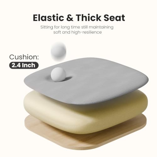 DUMOS Ergonomic Office Chair Grey 2 Pack - Mid-Back Lumbar Support