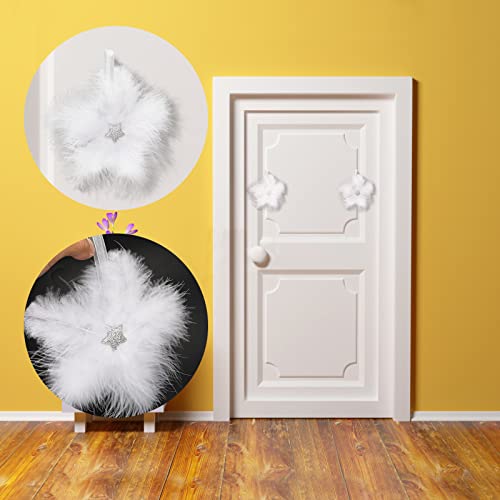 Angel Feather Hanging Decor Set - White Craft Feathers for Christmas & Weddings