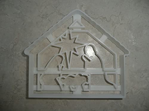 Nativity Manger Scene Baby Jesus Mary Joseph Star Cookie Cutter - Made in USA