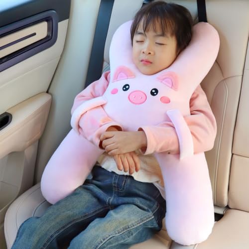 Travel Car Neck Pillow - Plush Support for Road Trips & Rest - Purple