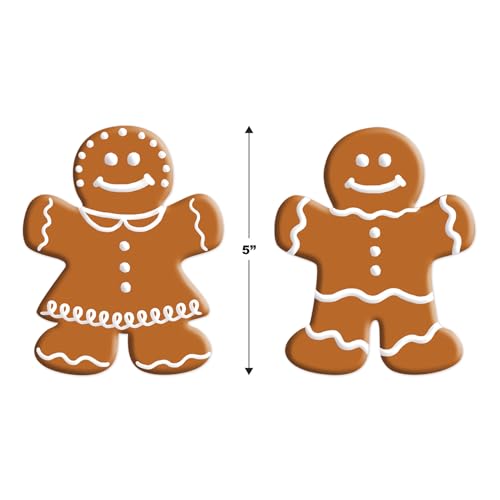10 Pack Mini Gingerbread Cutouts - Christmas Cookie Decorations & Crafts
