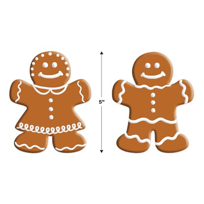 10 Pack Mini Gingerbread Cutouts - Christmas Cookie Decorations & Crafts