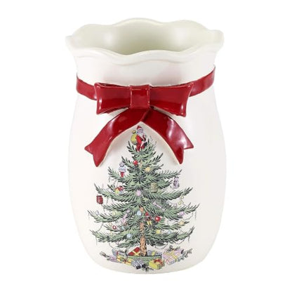 Red Christmas Tumbler Cup for Makeup Brushes, Razors & More - Spode Holiday Collection