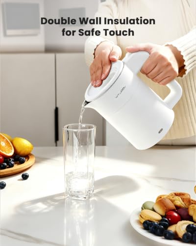 600ML Electric Tea Kettle Water Boiler with Fast Boil & Safety Features