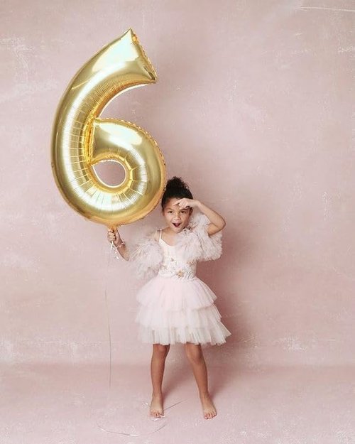 Light Gold 40-Inch Large Number 4 Balloon by [Brand Name] | Perfect for Birthdays & Graduations