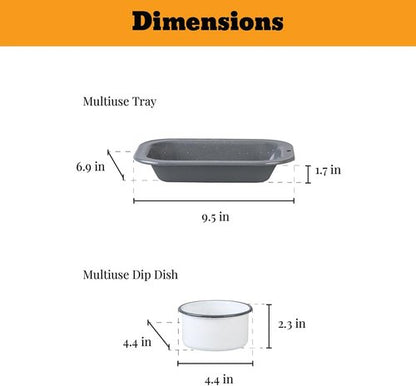 Granite Ware 8-Piece Healthy Bakeware Set - Enameled Steel Baking Sheets & Pans | PTFE Free, Large