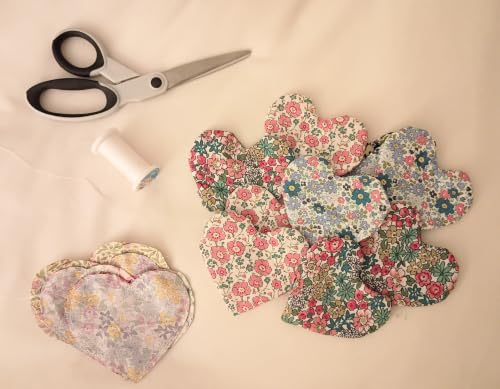 Lavender Heart Sachets Set of 8 - Handmade Aromatherapy Gift, Home Decor