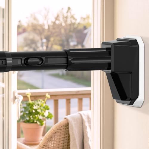 Extra Long Tension Curtain Rod 39-173 Inch No Drilling Black - Heavy Duty Support