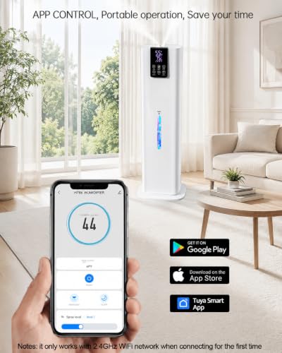 8L Smart Room Humidifier with App Control, Remote, Top Fill, Night Light