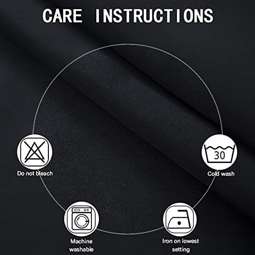LEMOMO Blackout Curtains - Thermal Insulated Room Darkening Panels | 52 x 84 Inches, Set of 2, Black
