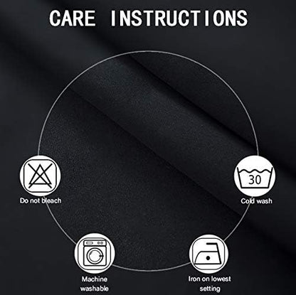 LEMOMO Blackout Curtains - Thermal Insulated Room Darkening Panels | 52 x 84 Inches, Set of 2, Black
