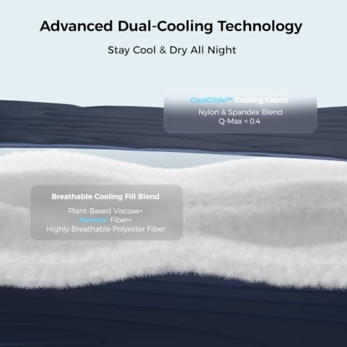 Blue King Cooling Comforter Blanket - Sweetnight CoolNest 106x90 Inches