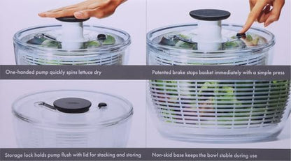 OXO Good Grips Salad Spinner - 6.22 Quart Lettuce & Fruit Washer with Strainer | Pack of 4