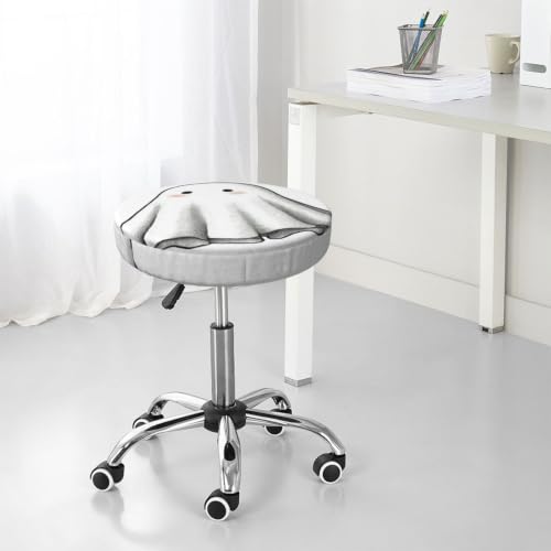 White Ghost Minimalist Bar Stool Cover - Stretchable, No-Slip Fit, 12-14 Inch Sizes