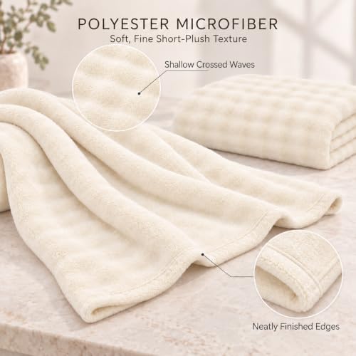 White Oversized Bath Towel 2 Pack 35 x 70 Coral Fleece Soft Absorbent
