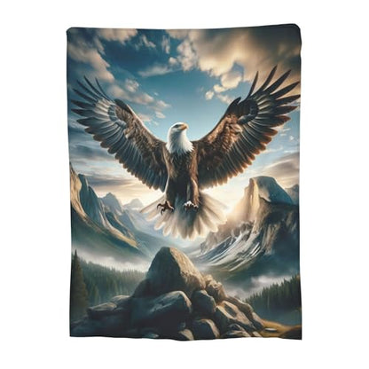 Eagle Throw Blanket - 60x80in Soft Warm Cozy Animal Bed Decor - Eagle 04