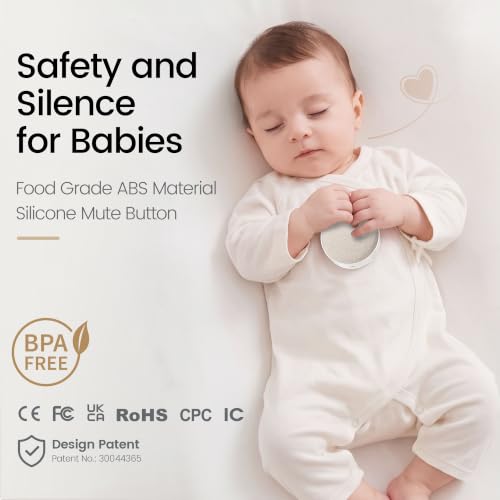 Baby Crying Detection Sound Machine with 35 Non-Looping Soothing Sounds