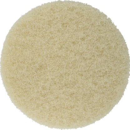 8-Inch Carpet Scrubbing Pads for Floor Cleaning Machines - Beige, Pack of 15