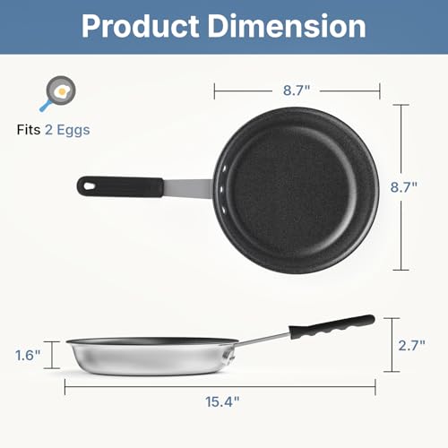 8 Inch Non-Stick Frying Pan with Black Handle - Espresso Variation