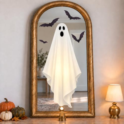 Halloween Ghost Window Clings & Mirror Decals - Large 3 Sheets - Ghosts & Bats - Halloween