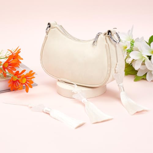 White Butterfly Norigae Tassel Charm Set for Hanbok & Accessories - 3 Pieces