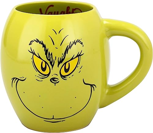 Dr. Seuss Grinch Naughty or Nice Ceramic Mug & Crew Sock Gift Set