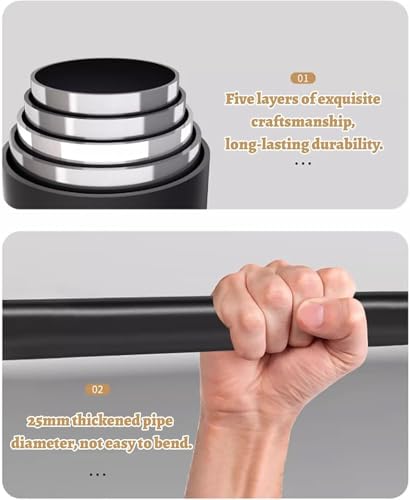 Adjustable Non-Slip Curtain Rod for Angled Walls 70-120cm B Variation