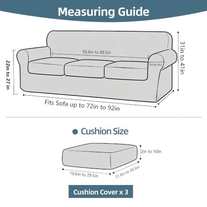 Luxury Velvet Sofa Cover for 3-Seater Couch - Camel, Heavyweight & Tailored Fit