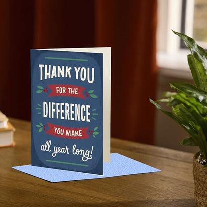 You Make a Difference Holiday Business Cards - 10 Pack with Envelopes - Variation of THIS listing