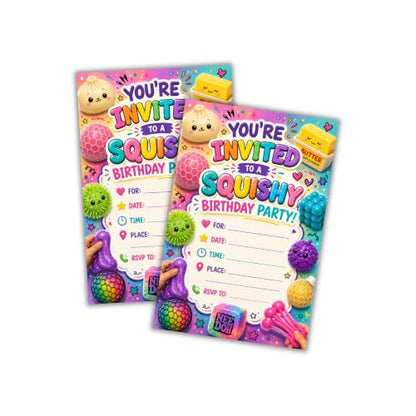 Party Invitation Postcards 30-Pack - 4x6 Blank Squish Birthday Favors
