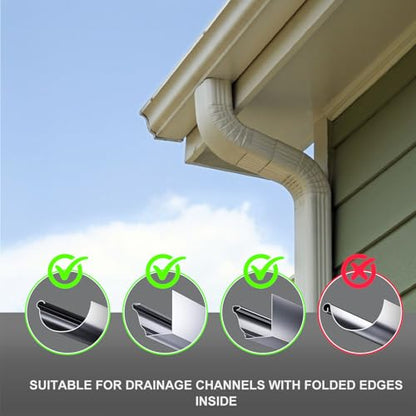 Christmas Light Clips Hangers - Weatherproof Gutter Clips for String Lights, 60 Black - Easy Installation