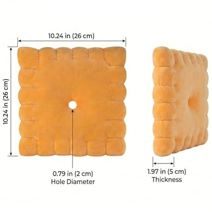 Cheese Snack Plush Pillow - Velvet Food-Shaped Cushion, Yellow, 10.24 Inch