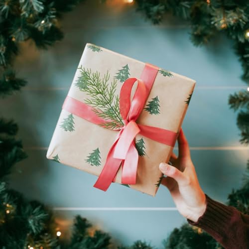 Christmas Greenery Stems - 60 Faux Cedar Sprigs for Holiday Decor - Green / 60