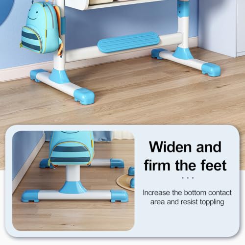 Kids Study Desk and Chair Set with Adjustable Height, Ergonomic & Durable