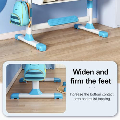 Kids Study Desk and Chair Set with Adjustable Height, Ergonomic & Durable
