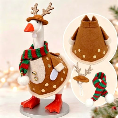 Christmas Reindeer Desk Goose Outfit - Holiday Office Decor Accessory