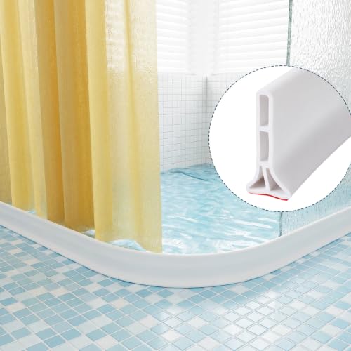 3-Inch High Shower Threshold Water Dam Silicone Splash Guard - 79 Inch
