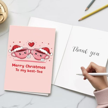 Christmas Holiday Card - Merry Christmas to My Best-Tea Card - Christmas52