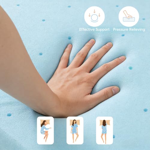 Memory Foam Mattress Topper Twin - 3 Inch Support & Comfort