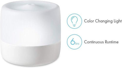 HoMedics Ultrasonic Aroma Diffuser - 130mL Humidifier with Color-Changing Light | 6 Hours Continuous Use, 12 Hours Intermittent