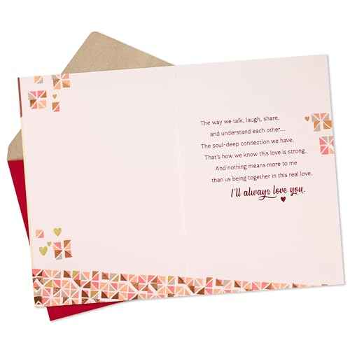 Hallmark Mahogany Valentine's Day Card (I'll Always Love You) for Anniversary, Romantic Birthday, Everyday Love, Sweetest Day