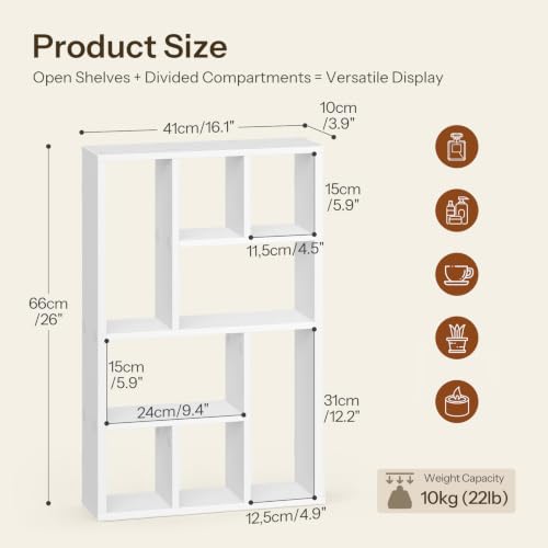 Wall Mount Display Shelf for Perfumes and Collectibles - White
