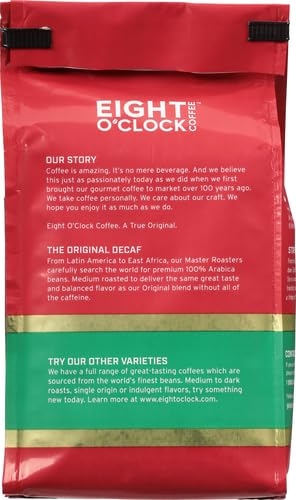 Eight O'Clock Coffee The Original Decaf, Medium Roast, Ground Coffee, 12 Ounce (Pack of 1), 100% Arabica, Kosher Certified