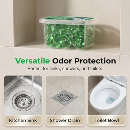 Drain Odor Eliminator Pods - Bio-Enzyme Sewer Pipe Capsules 1 Box
