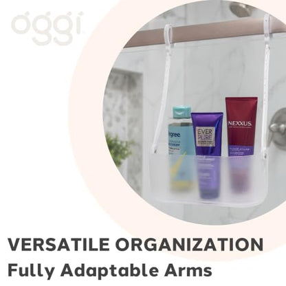 Adjustable Hanging Shower Caddy with Drainage - Portable Bathroom Organizer