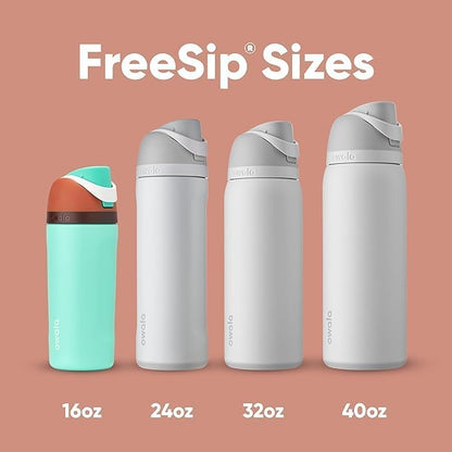 Owala FreeSip Insulated Stainless Steel Water Bottle - 40 oz BPA-Free | Ideal for Sports, Travel & School - Foggy Tide