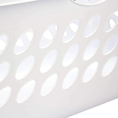 Sterilite Ultra Laundry Basket - Durable White Design with Comfortable Titanium Handles
