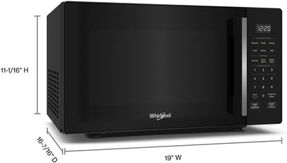 Whirlpool Countertop Microwave - 0.9 Cu. Ft. with Turntable & Steam Clean - 900 Watts, Black